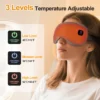 Cordless Heated Eye Mask for Dry Eyes 3 Levels Hot Compress Smart Timing Sleeping Mask Electric Warm Eye Compress for Eye Relief