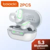Toocki 2PCS TWS Clip-on Earphones Bluetooth 5.3 True Wireless Touch Control Headphone 3D HiFi Sport Headset Long Standby Earbuds